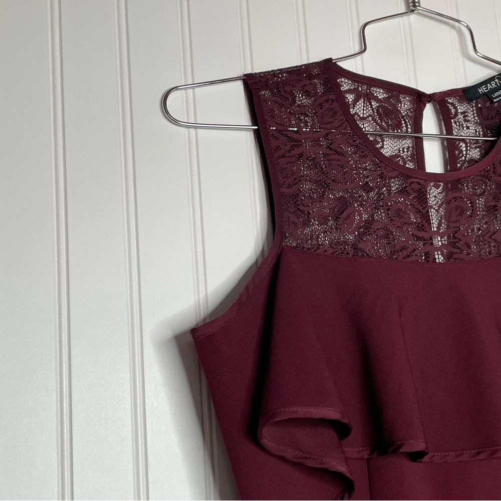 Heart Soul Lace Cold Shoulder Sheath Dress - Picture 4 of 6